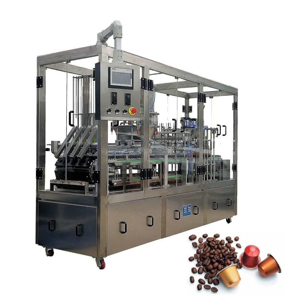 KFP-4 Automatic coffee capsule filling and sealing machine for Nespresso